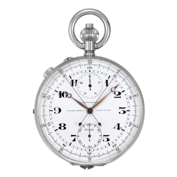 Swiss silver lever deck chronometer pocket watch Circa 1940