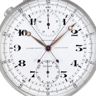 Swiss silver lever deck chronometer pocket watch Circa 1940