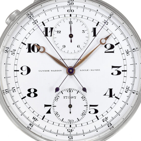 Swiss silver lever deck chronometer pocket watch Circa 1940 Swiss silver lever deck chronometer pocket watch Circa 1940