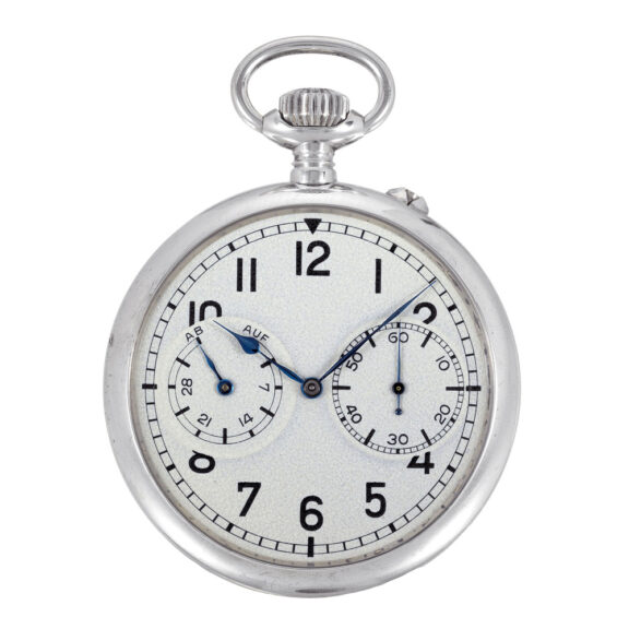 German nickel deck watch with power reserve indication Circa 1942
