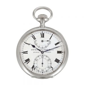 Swiss silver deck watch with extra adjusted lever chronometer Circa 1912