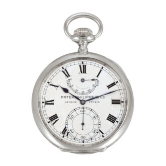 Swiss silver deck watch with extra adjusted lever chronometer Circa 1912