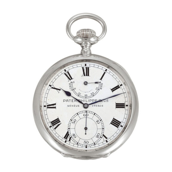 Swiss silver deck watch with extra adjusted lever chronometer Circa 1912