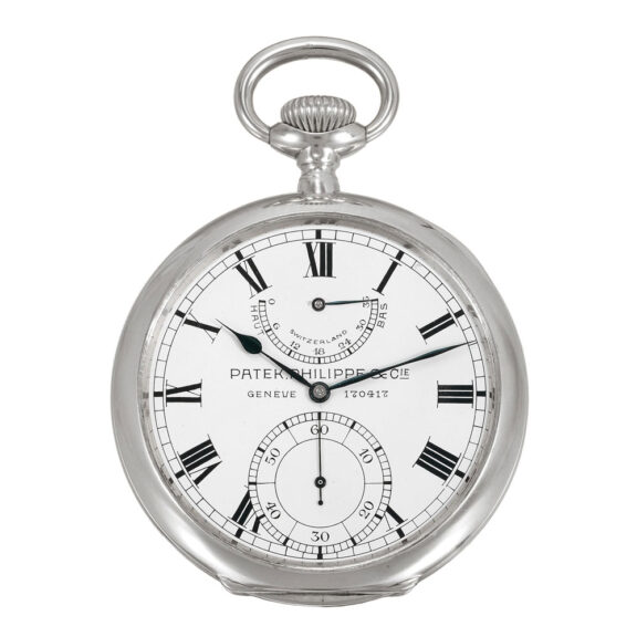 Swiss silver deck watch with 36 hour power reserve Circa 1912