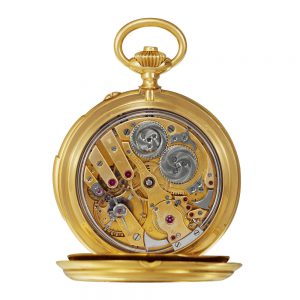 Swiss 18 Carat gold minute repeating lever pocket watch Circa 1900