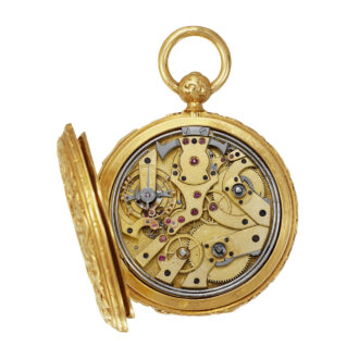 Heavy French 18k gold repeating hunting cased watch Circa 1860 Heavy French 18k gold repeating hunting cased watch Circa 1860