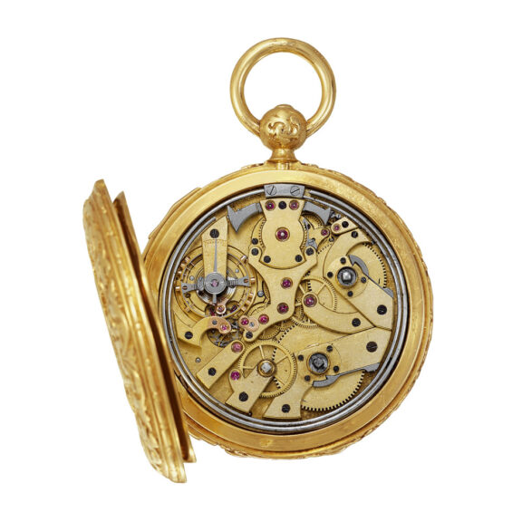 Heavy French 18k gold repeating hunting cased watch Circa 1860 Heavy French 18k gold repeating hunting cased watch Circa 1860
