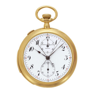 Swiss gold split-seconds chronograph dress watch Circa 1910