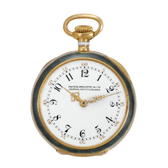 Swiss gold, diamond-set keyless lady's pendant watch Circa 1912