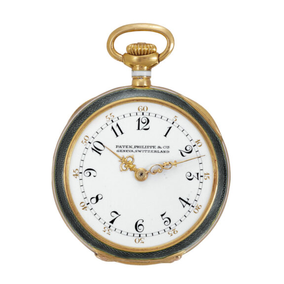 Swiss gold, diamond-set keyless lady's pendant watch Circa 1912 Swiss gold, diamond-set keyless lady's pendant watch Circa 1912