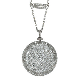 French platinum diamond-set lady's pendant watch Circa 1900