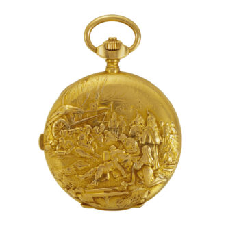 Impressive Swiss 18K yellow gold lever pocket watch Circa 1913