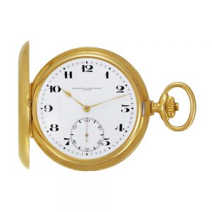 Swiss 18K yellow gold lever with Guillaume balance Circa 1916