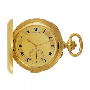 French gold repeating grande/petite sonnerie clockwatch Circa 1925