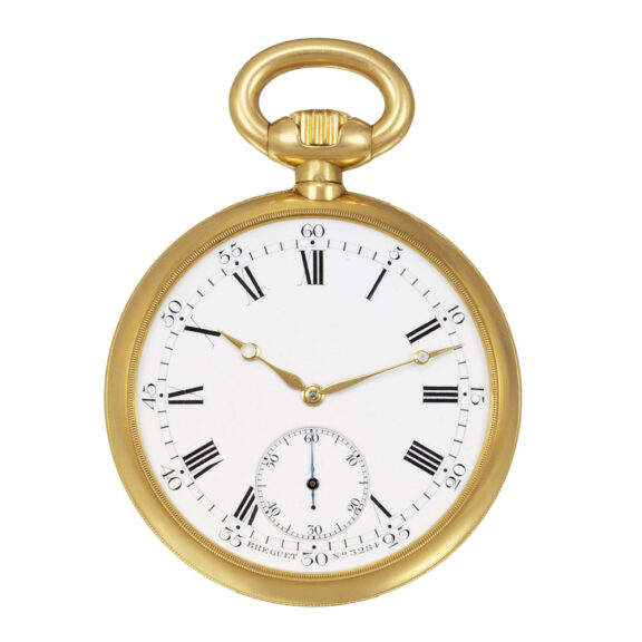 French 18k gold watch with rock crystal back Circa 1920