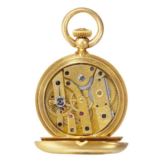 Swiss gold half hunting miniature pendant watch Circa 1867