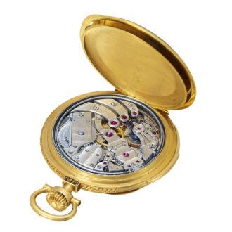 Swiss 18k gold minute repeating lever pocket watch Circa 1909 Swiss 18k gold minute repeating lever pocket watch Circa 1909
