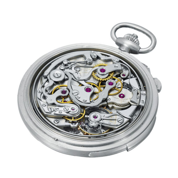 Swiss platinum repeater with split-seconds chronograph Circa 1927 Swiss platinum repeater with split-seconds chronograph Circa 1927