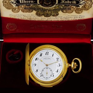 Historically important German gold repeating watch Circa 1938