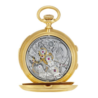 Swiss 18K gold minute repeating keyless pocket watch Circa 1910