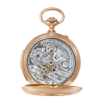 Swiss 18K pink gold split-seconds chronograph watch Circa 1900