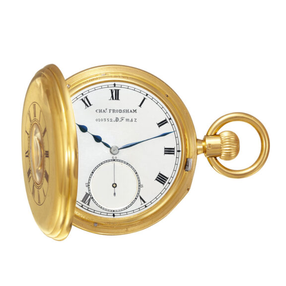 English 18k gold petite/grande sonnerie clockwatch Circa 1900