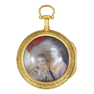 English gold half-quarter repeater with à tact option Circa 1760