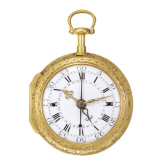 English gold half-quarter repeater with à tact option Circa 1760