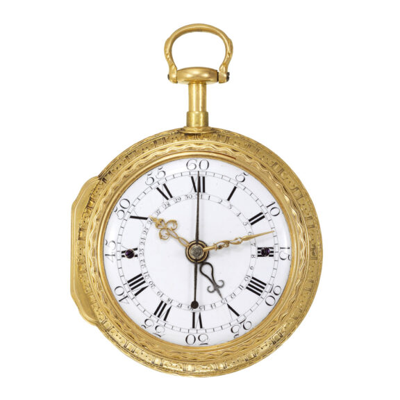 English gold half-quarter repeater with à tact option Circa 1760 English gold half-quarter repeater with à tact option Circa 1760