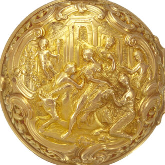German 20k gold quarter repeater with repoussé decoration Circa 1760