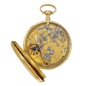 Swiss 18 Carat gold quarter repeating musical pocket watch Circa 1820