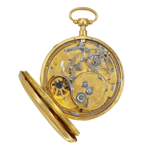 Swiss 18 Carat gold quarter repeating musical pocket watch Circa 1820 Swiss 18 Carat gold quarter repeating musical pocket watch Circa 1820
