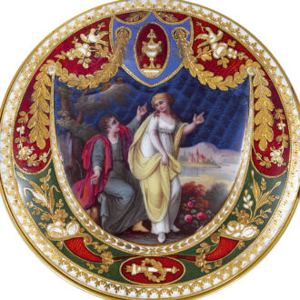 Swiss gold and enamel locket in the form of a watch case Circa 1800