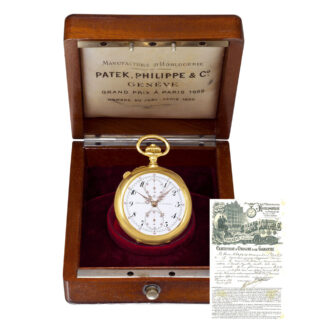 Swiss gold split-seconds chronograph pocket watch Circa 1905