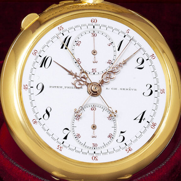 Swiss gold split-seconds chronograph pocket watch Circa 1905 Swiss gold split-seconds chronograph pocket watch Circa 1905