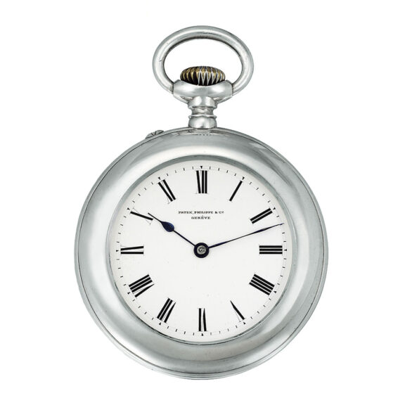 Fine Swiss silver open faced keyless pocket watch Circa 1890