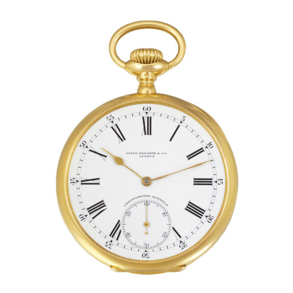 Swiss 18k yellow gold Chronometro Gondolo watch Circa 1912