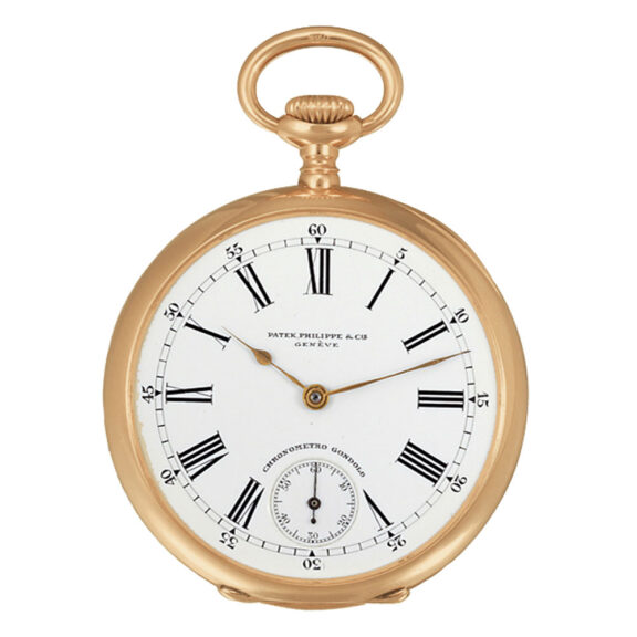 Small Swiss pink gold Chronometro Gondolo watch Circa 1900