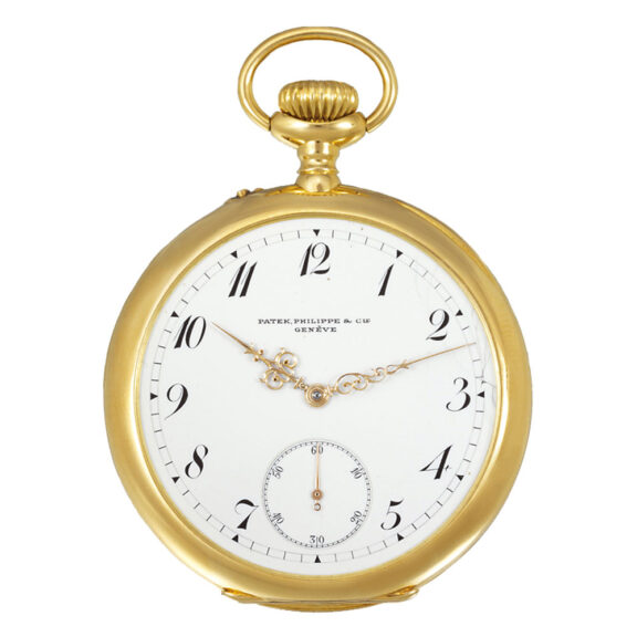 Fine Swiss 18K yellow gold open faced dress watch Circa 1904