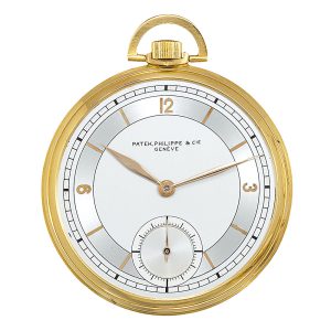 Swiss 18k gold dress watch with two-tone dial Circa 1940