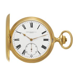 Swiss 18K gold hunting cased keyless pocket watch Circa 1908