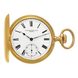 Swiss 18K gold watch with Patek Philippe fitted box Circa 1901