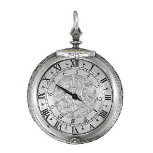Large English silver pair-cased with shagreen cover Circa 1630