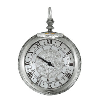Large English silver pair-cased with shagreen cover Circa 1630