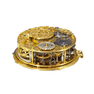 Large English silver pair-cased with shagreen cover Circa 1630