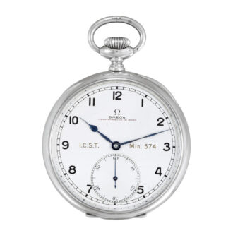 Large Swiss silver lever chronometer deck watch Circa 1919