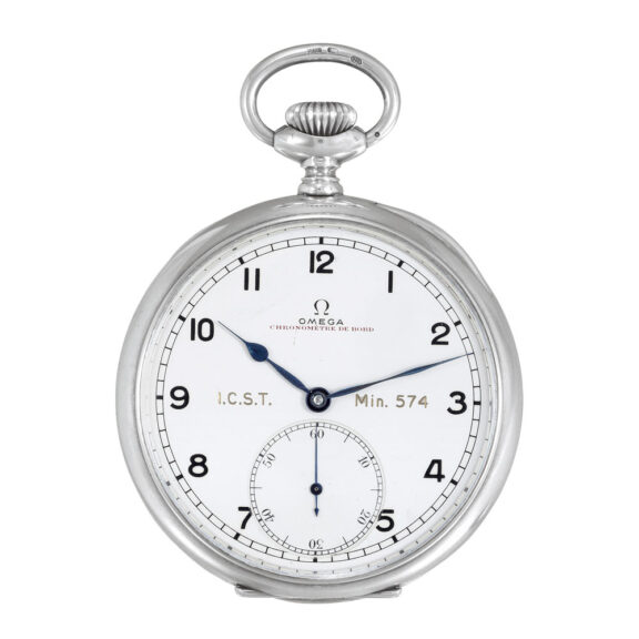 Large Swiss silver lever chronometer deck watch Circa 1919