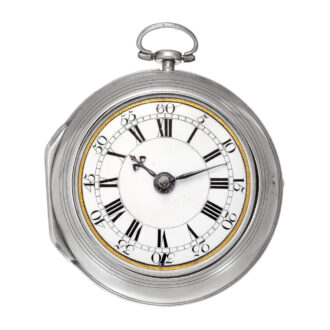Fine English silver pair-cased verge pocket watch Circa 1712 Fine English silver pair-cased verge pocket watch Circa 1712