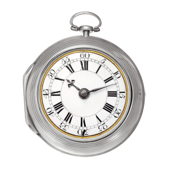Fine English silver pair-cased verge pocket watch Circa 1712 Fine English silver pair-cased verge pocket watch Circa 1712