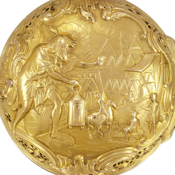 Tsjechisch 22k gold repeater with repoussé decoration Circa 1740 Tsjechisch 22k gold repeater with repoussé decoration Circa 1740